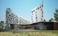 Projekt koncepcyjny hotelu z centrum konferencyjnym i budynku biurowego Crowne Plaza